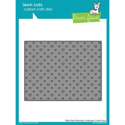 Lawn Fawn Lawn Cuts - Polka Heart Backdrop: Landscape